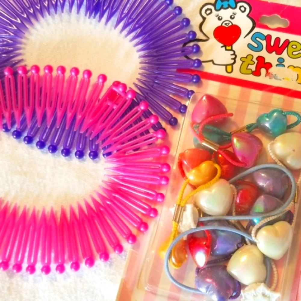 NEW Claire's Hair Accessory Bundle; Headbands, Barrettes & Ponytail Holders